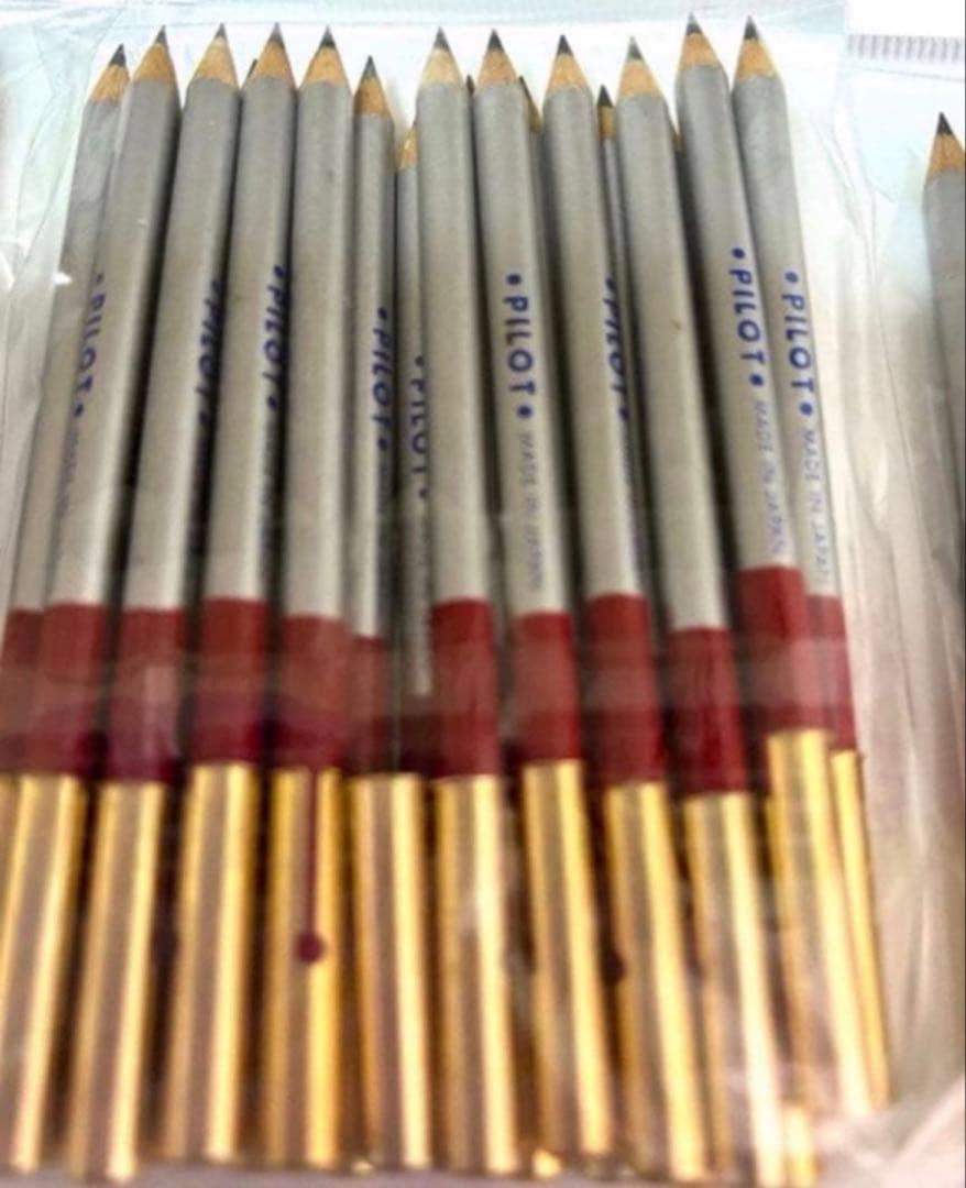PILOT鉛筆　60本　キャップと赤色付き 2色鉛筆　希少