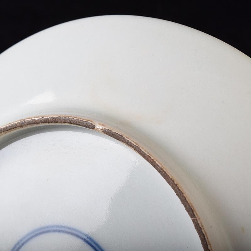 中国　青花　蝙蝠果実文盤　皿　C　8212E