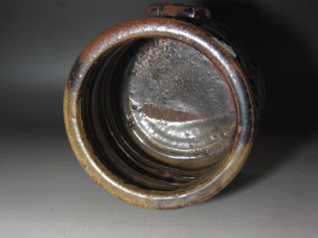 ★古瀬戸　耳付水指　裏千家十代認徳斎　裏千家十五代鵬雲追書がございます★x406