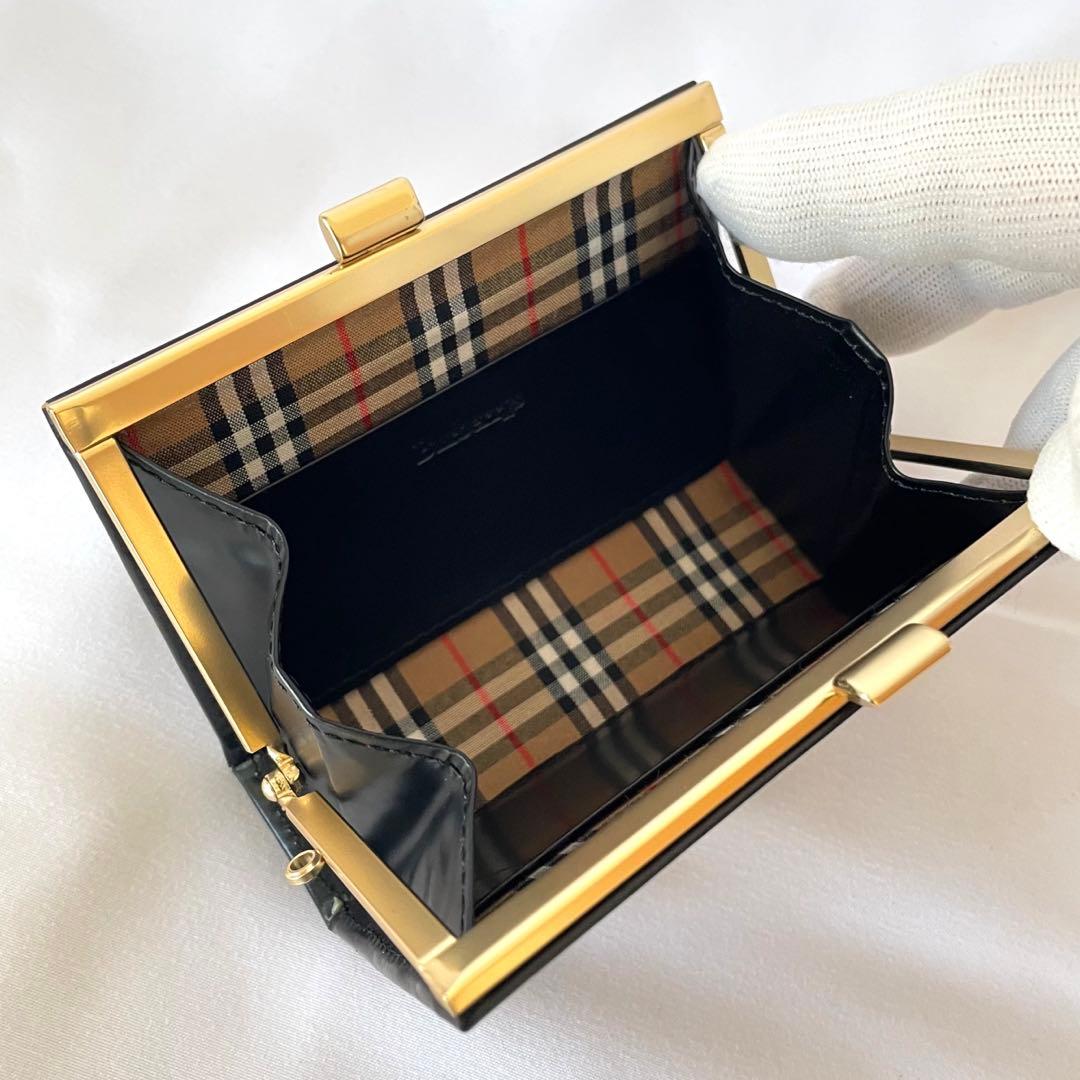 極美品✨Burberrys ヴィンテージ がま口 ケース 箱付き 希少