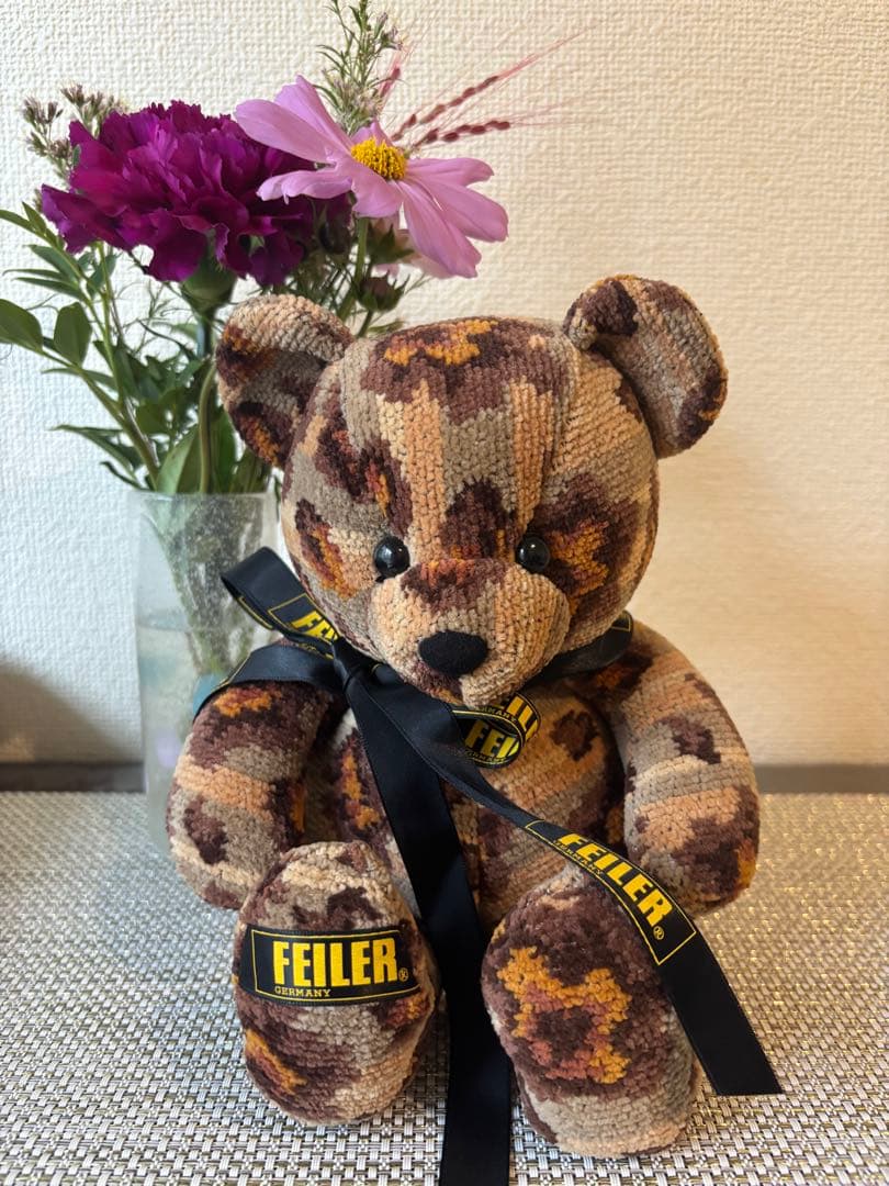 激レア‼️FEILERフェイラー　テディベア　クマ　レオパード　ぬいぐるみ