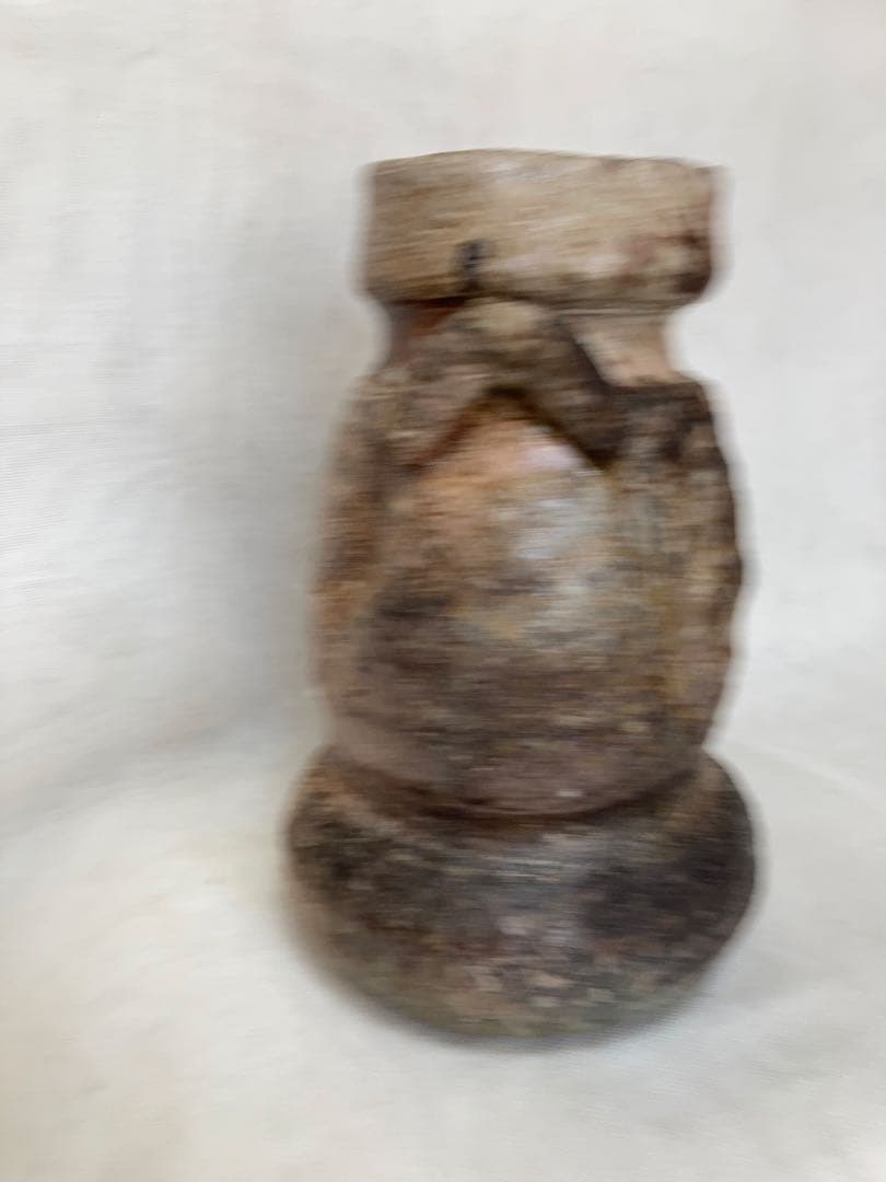 かな専用穴窯耳付花瓶花／信楽焼／瓶67