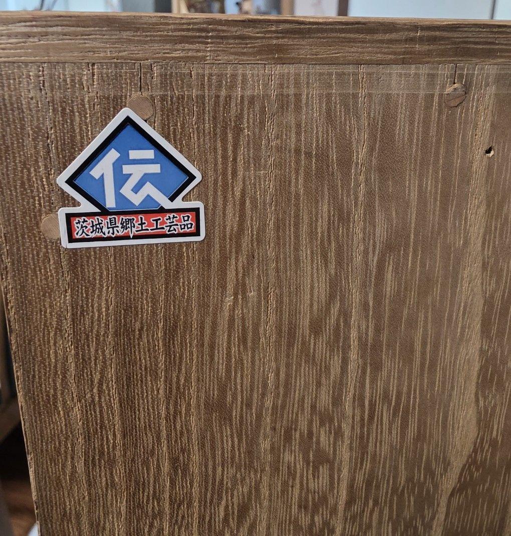 茨城県郷土工芸品　桐箪笥　伝シールあり。