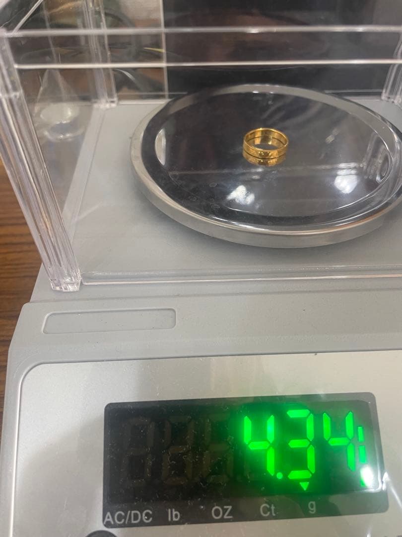 K24 純金 槌目リング 4.34g指輪 リング 刻印あり ハンドメイド