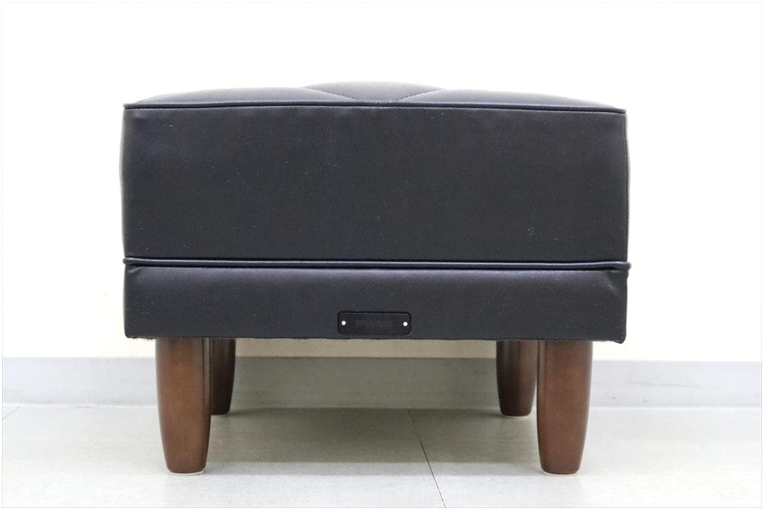 カリモク60 ロクマル オットマン スタンダード ブラック 椅子 スツール