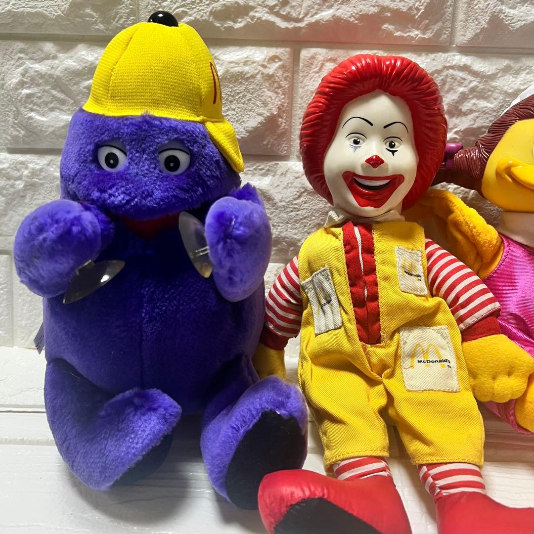 90s ビンテージ）マクドナルド　ノベルティ　ぬいぐるみ　希少な4体セット