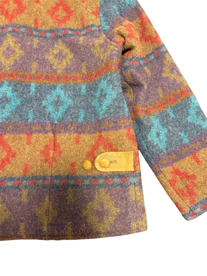 Woolrich　ウールリッチ　USA製　オルテガ柄　90s 革タグ　ウール