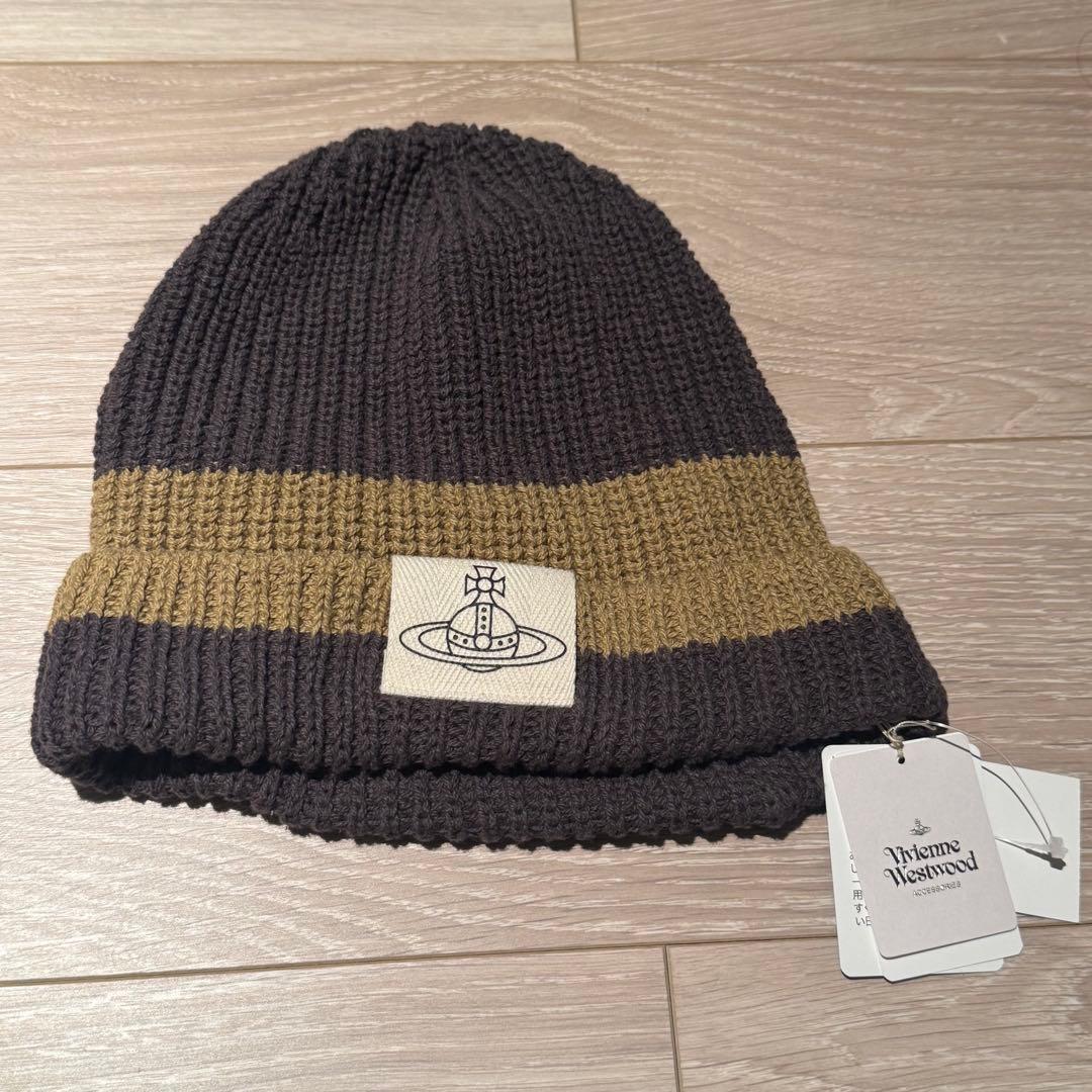 Vivienne Westwood 2トーン ニットワッチ　ニット帽　ビーニー