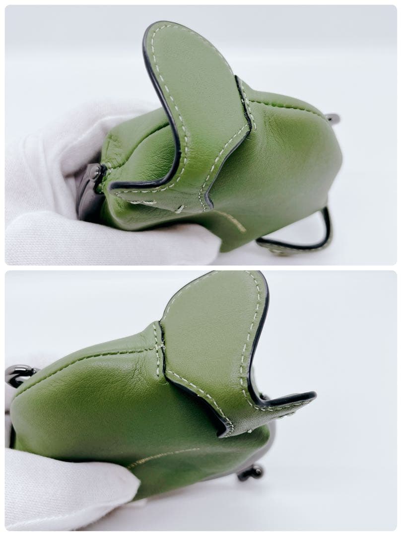 【希少】COACH カエル型ケース グリーン レザー アニマル 箱付き