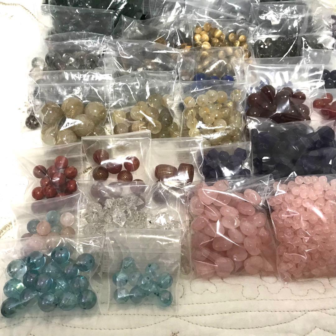 まとめ売り　パワーストーン　パーツ　ブレスレット　さざれ　水晶　4,795g