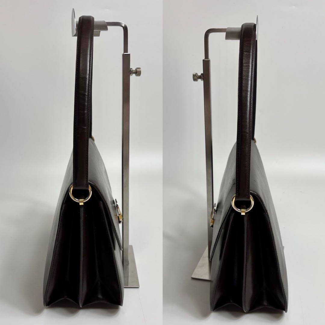 クリスチャンディオール レザー ワンショルダーバッグ フォーマル ブラウン