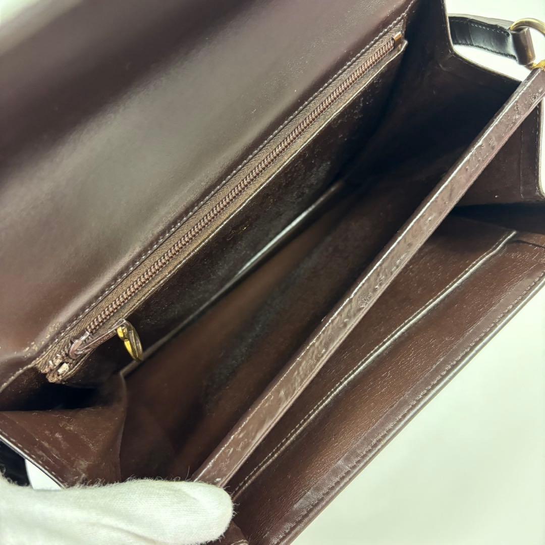 クリスチャンディオール レザー ワンショルダーバッグ フォーマル ブラウン