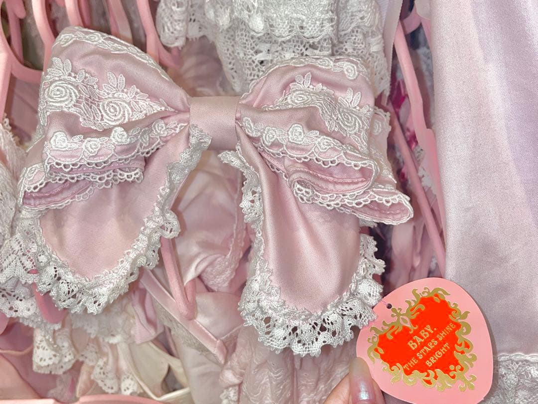 ベイビーザスターズシャインブライト キャメロン リボンカチューシャピンク