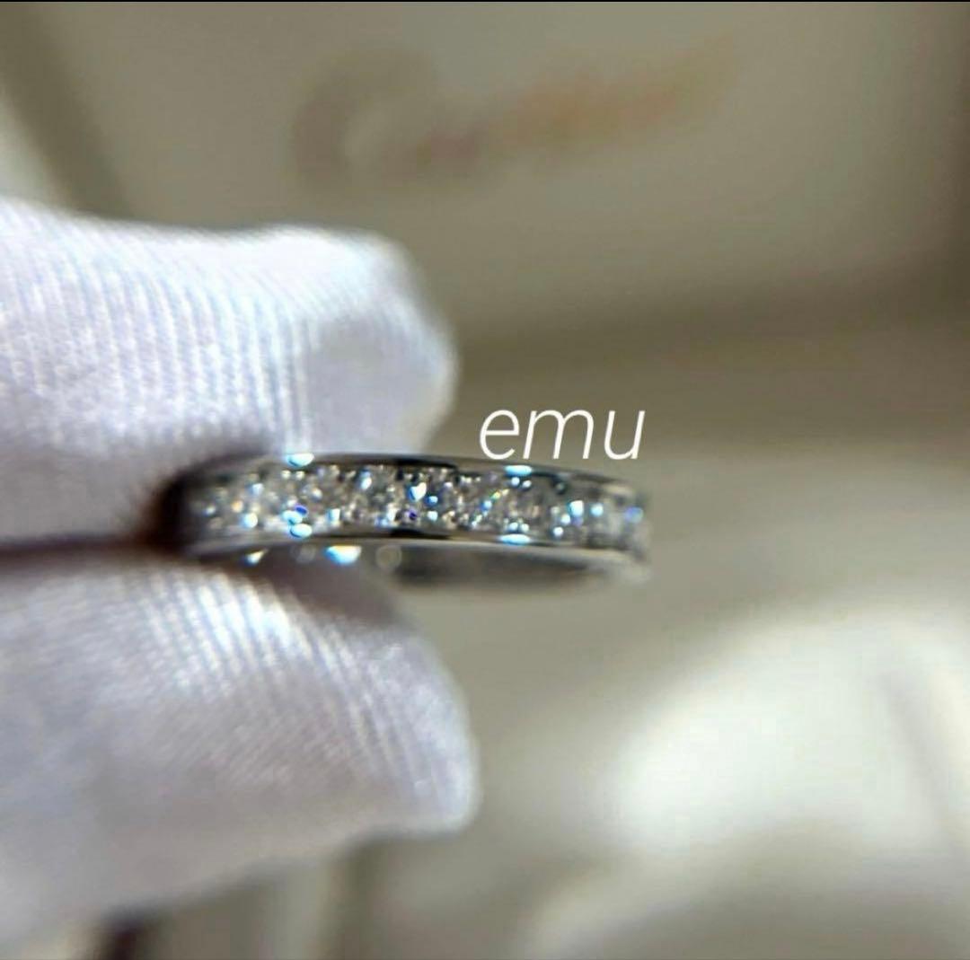 マンヤ様 / 最高級モアサナイト / フルエタニティリング / レール留め