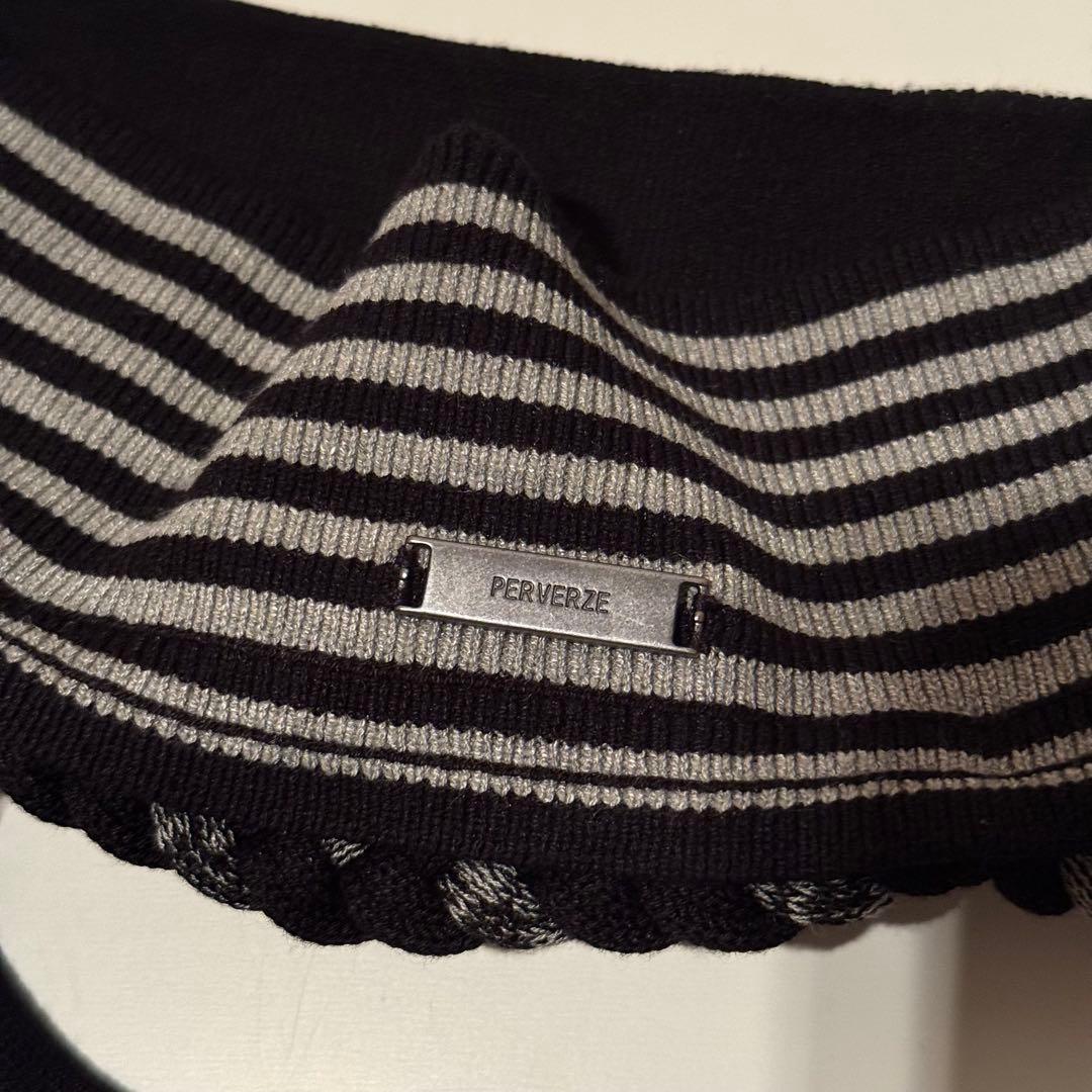 ヘアアクセサリー PERVERZE Braid Trim Knit Hair Band Black