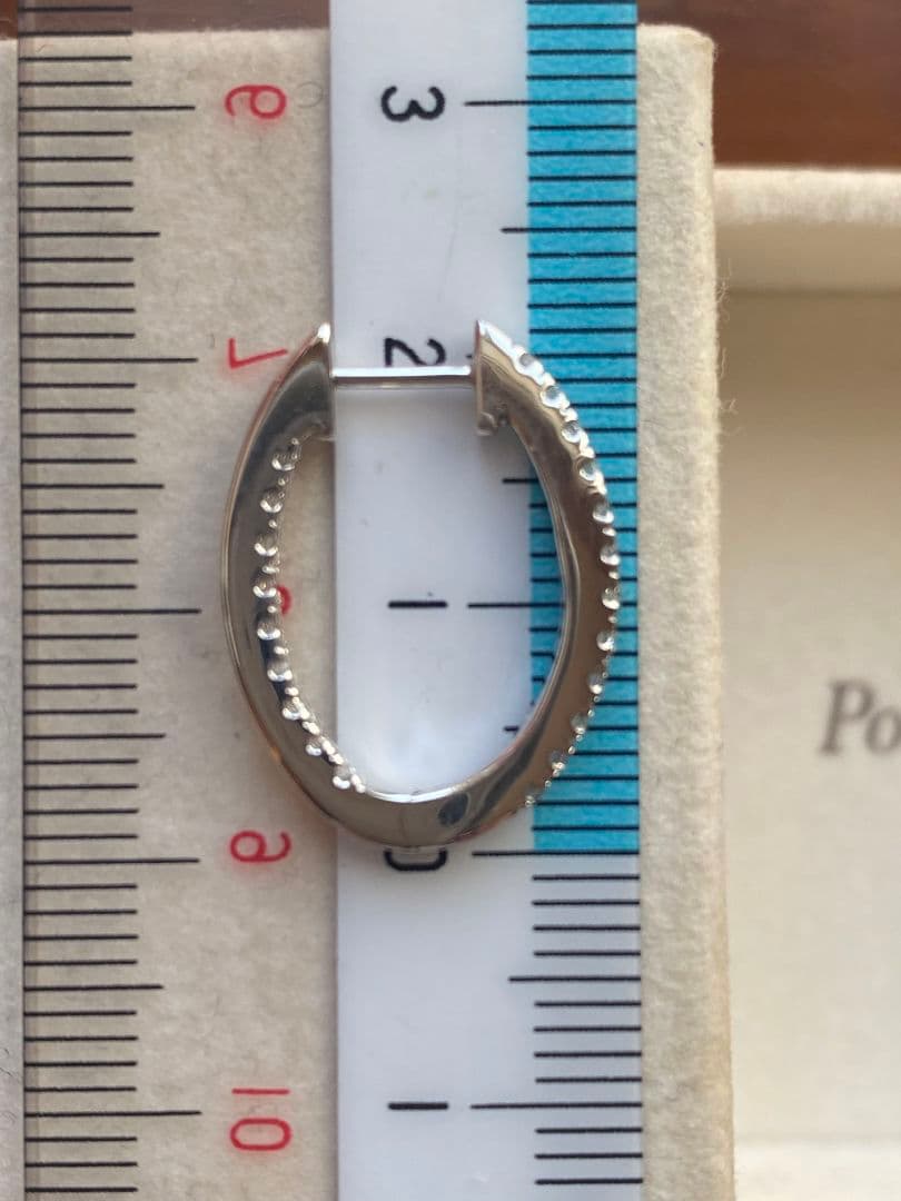 Ponte Vecchioホワイトゴールド＊ダイヤ＊フープピアス片耳