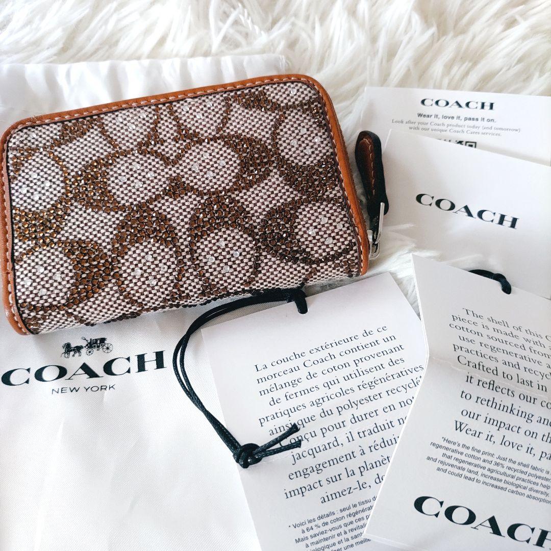 COACH コーチ　エッセンシャル　ケース　カードケース　ラインストーン