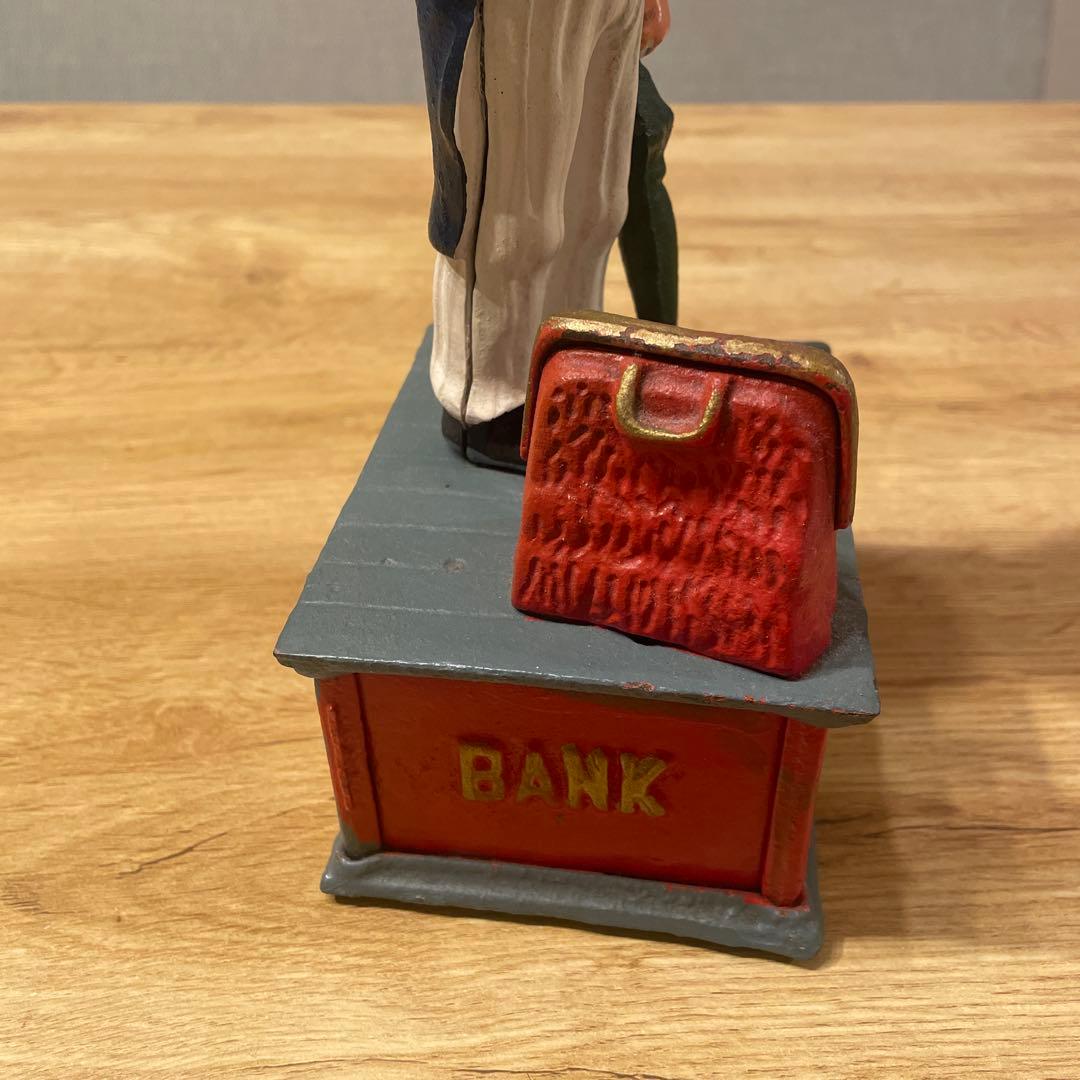 送料込みアンクルサム鉄製バンク70年代80年代／ビンテージ○