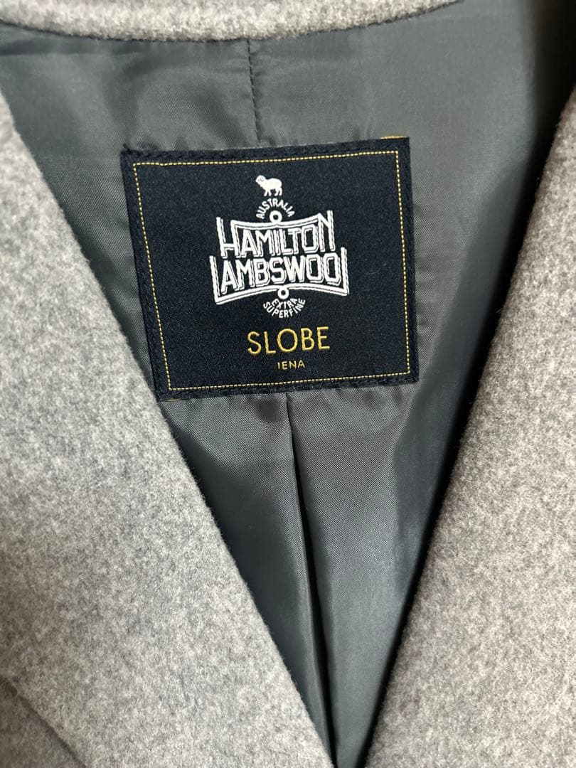 SLOBE IENA HAMILTONダブルフェイスロングチェスターコート　38