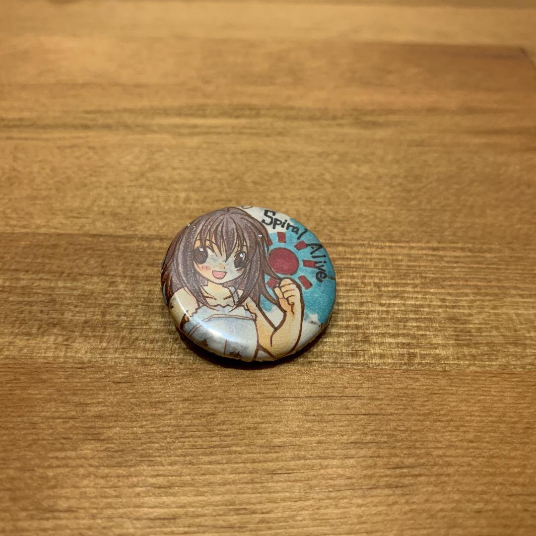 抽プレ直筆イラスト缶バッジ　スパイラル・アライヴ　裏世界ピクニック　水野英多