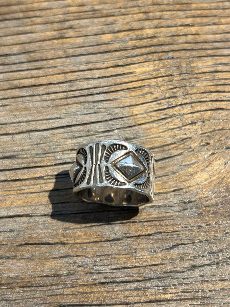 【希少】シルバー925リング　THE FLAT HEAD アメカジ　ナバホ