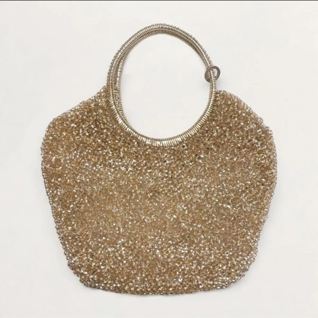 アンテプリマ バスケット シルバーゴールド ワイヤーバッグ