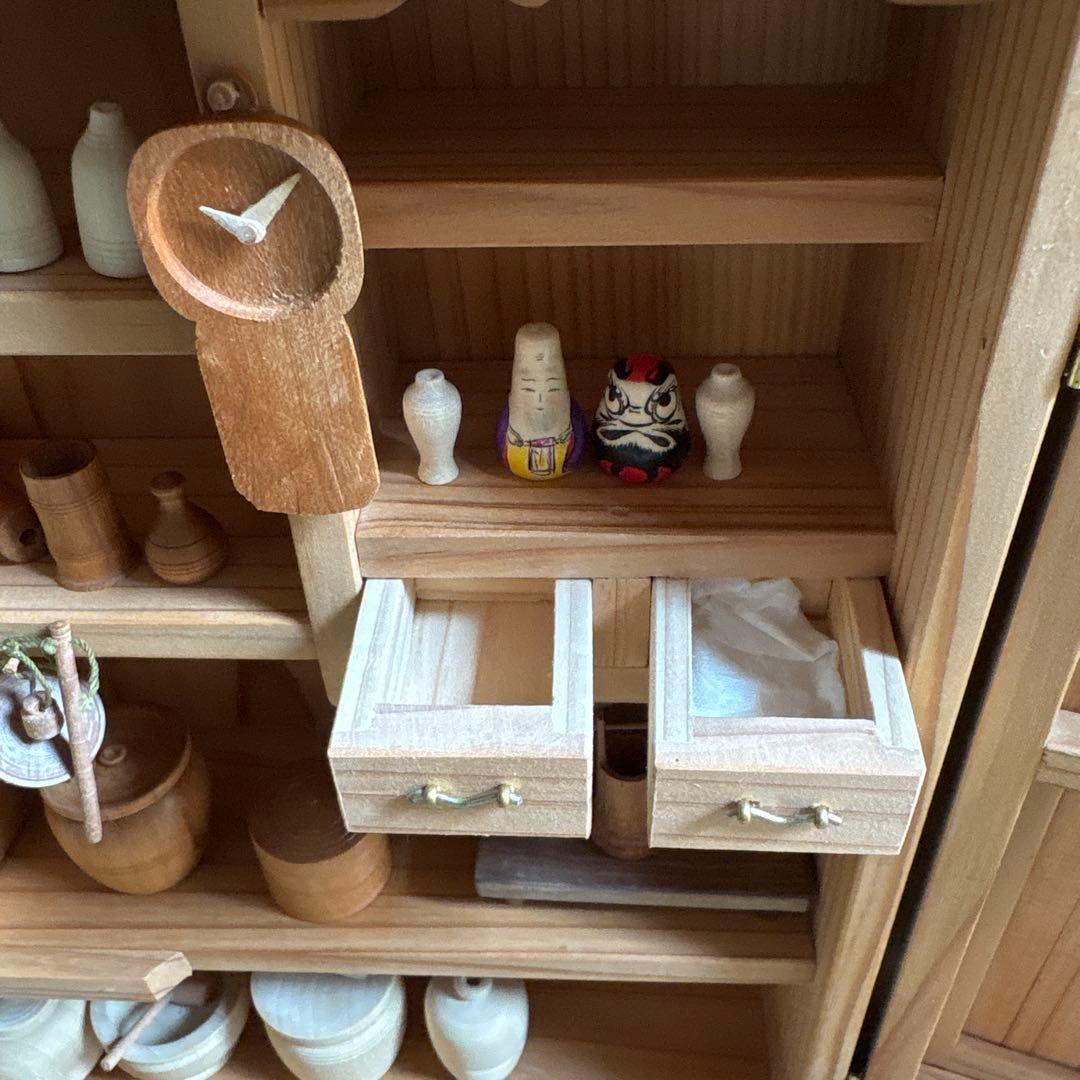 おくどさん　台所セット　台所道具一式　佐藤武志作　雛道具　おままごと　木地玩具