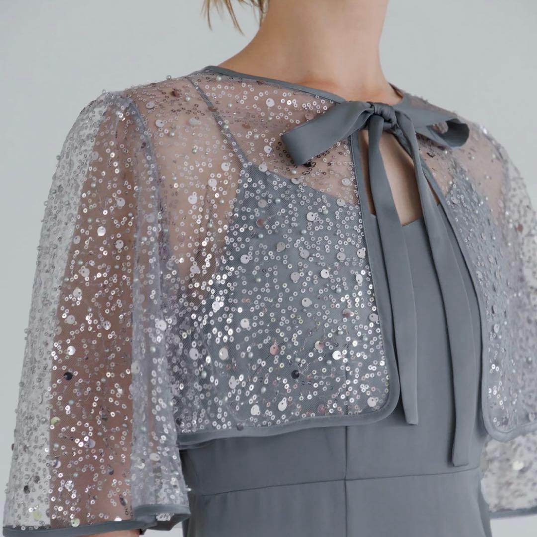 【LEJA】スパンコールビジューボレロマーメイドドレスワンピース