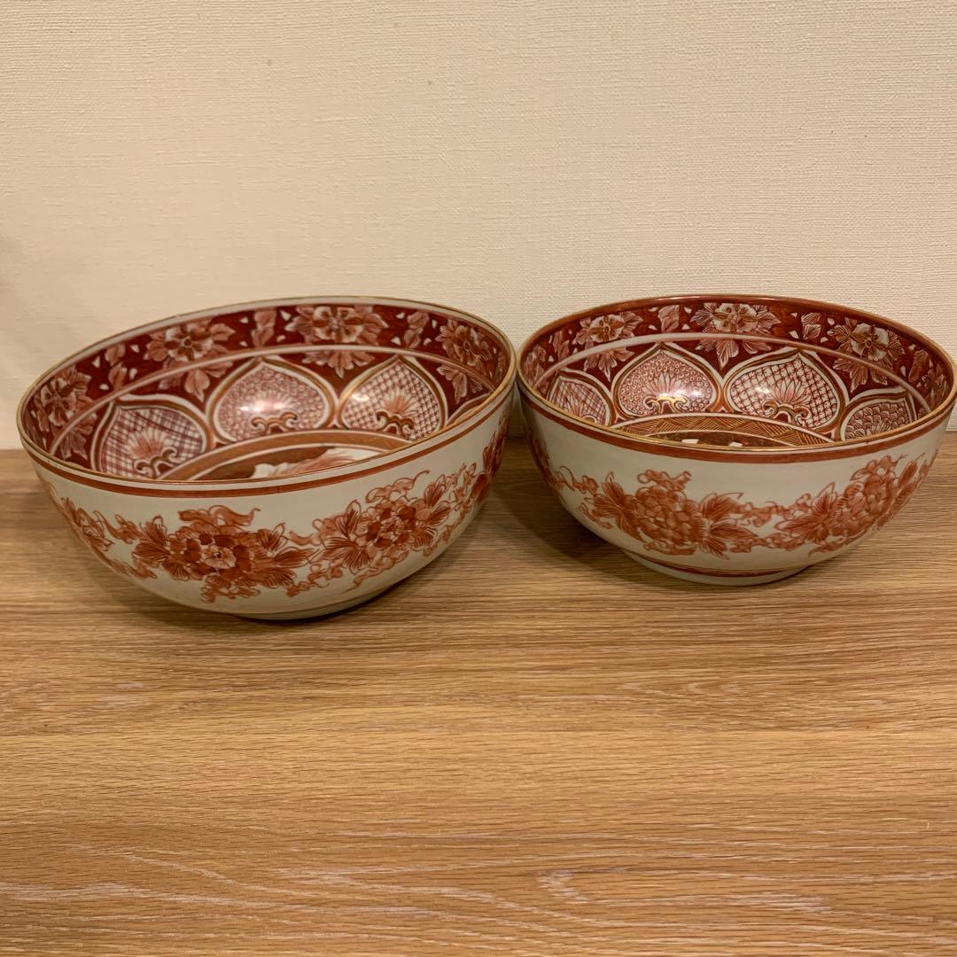 アンティーク　鉢 角福　鳳凰絵付け繊細 39