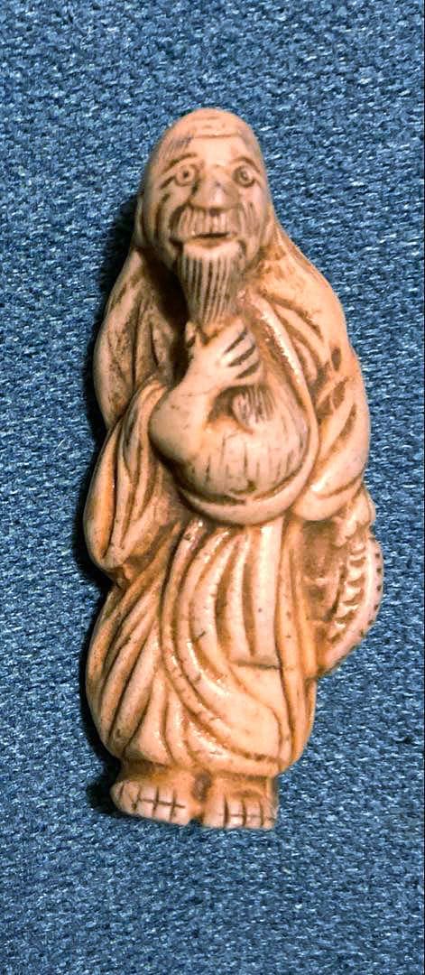 超希少品‼︎ 江戸レトロ　昭和レトロ　置物　仙人根付　縁起物　骨董品