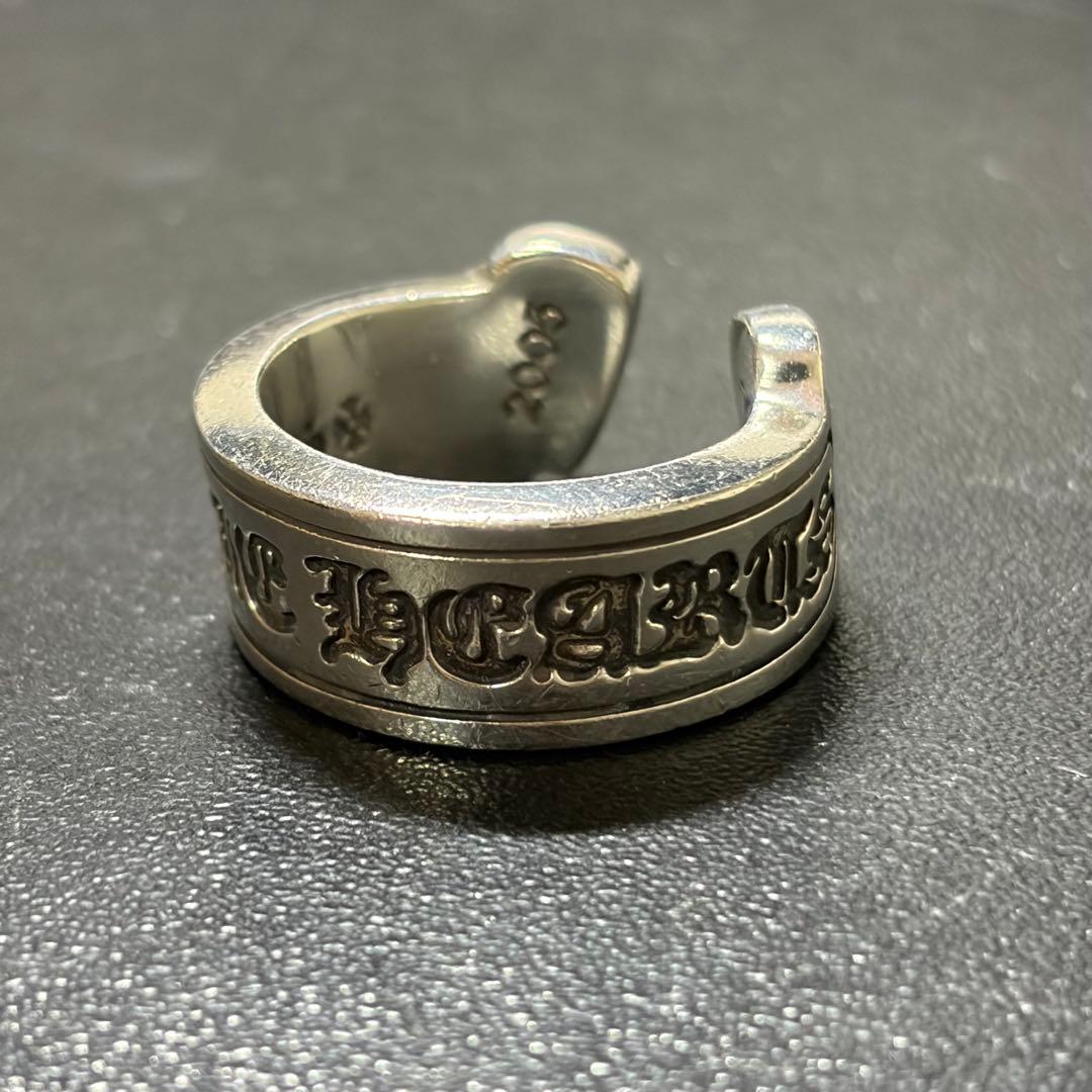 CHROME HEARTSクロムハーツ ラージスクロールラベルリング指輪20号