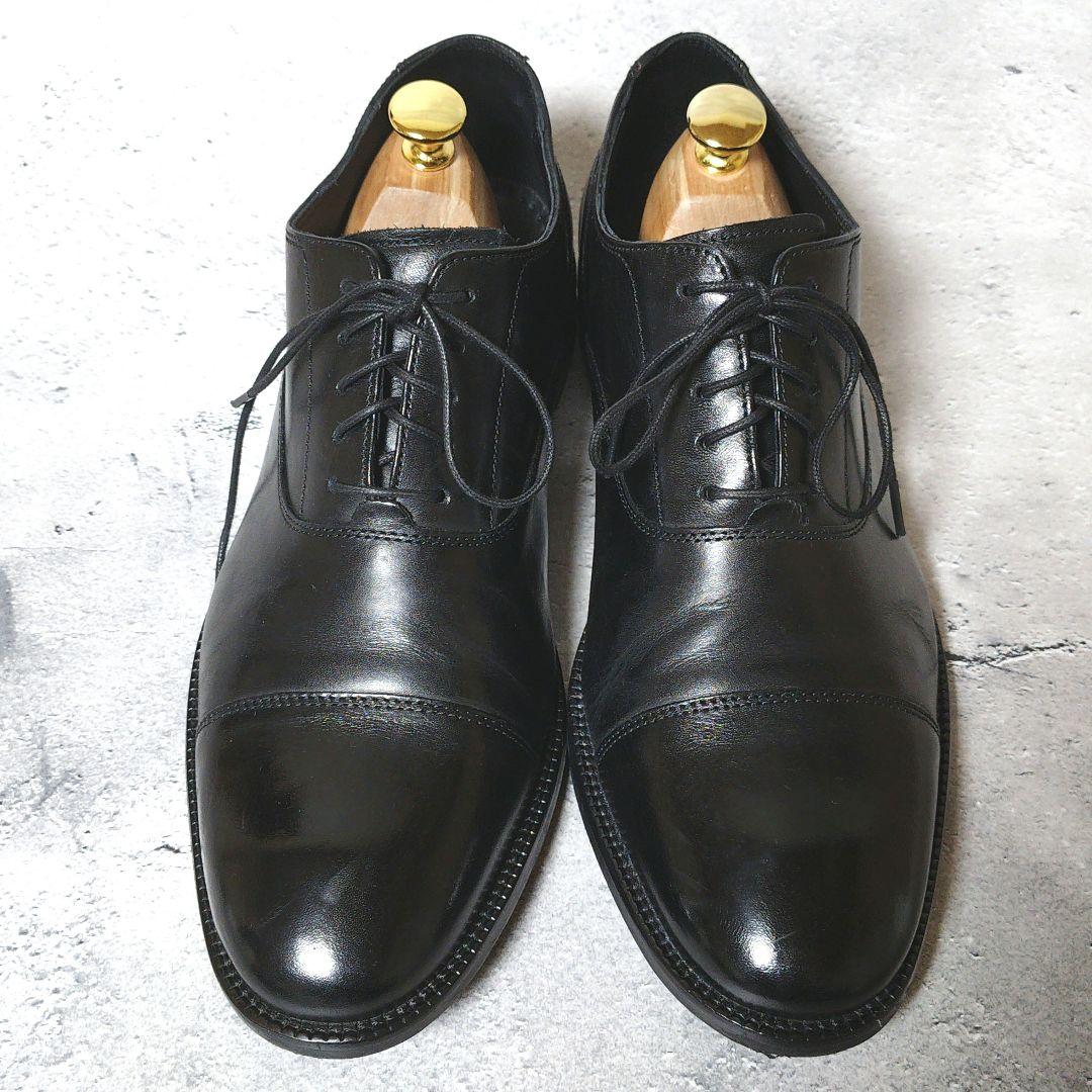 【人気デザイン】極美品 コールハーン【8w】ストレートチップ ビジカジ 本革 黒
