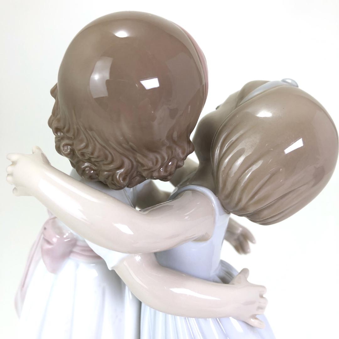 【美品】リヤドロ／仲良しのごあいさつ／ポーセリン置物／2003年