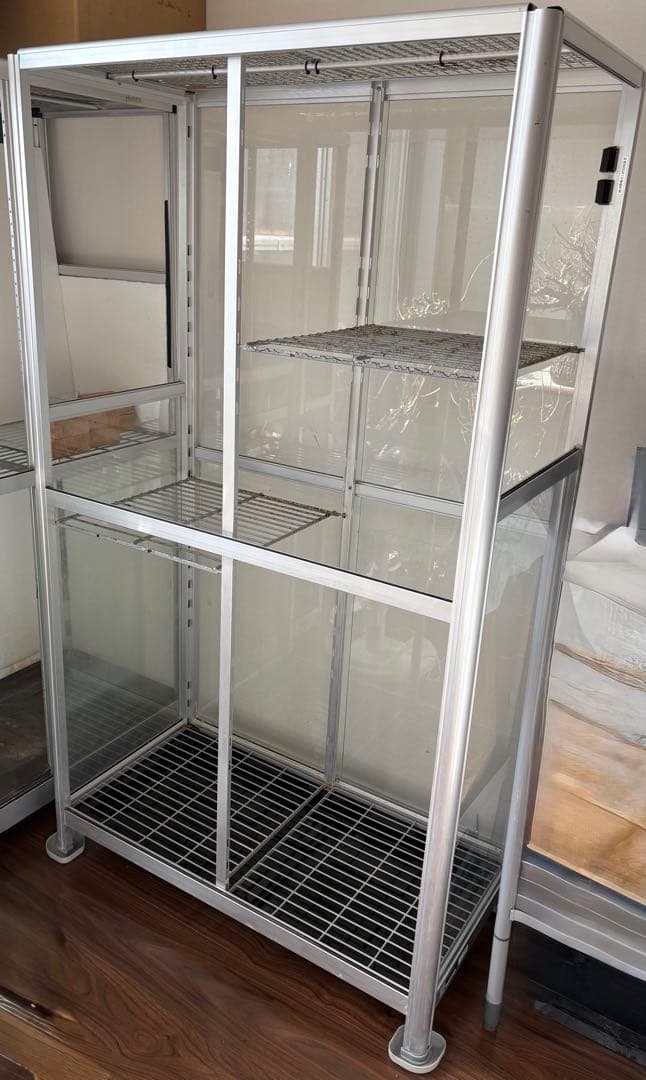 温室　飼育ケージ　ガーデニング　アルミニウム　ガラス製