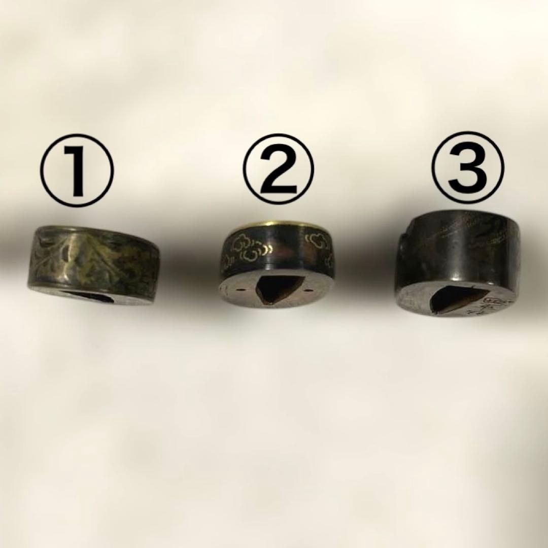 B-73 縁 3個セット　武具　刀装具　骨董品　時代物　日本　美術品　工芸品