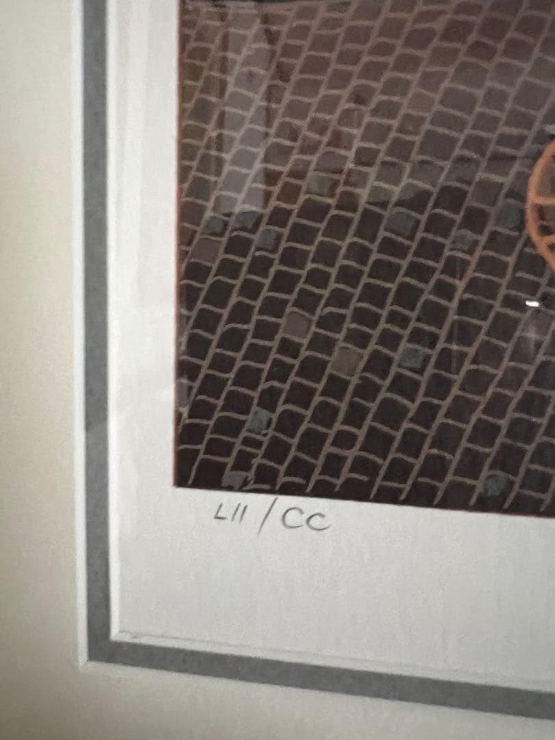 ミッシェル・ドラクロワ　エッフェル塔の灯り シルクスクリーン