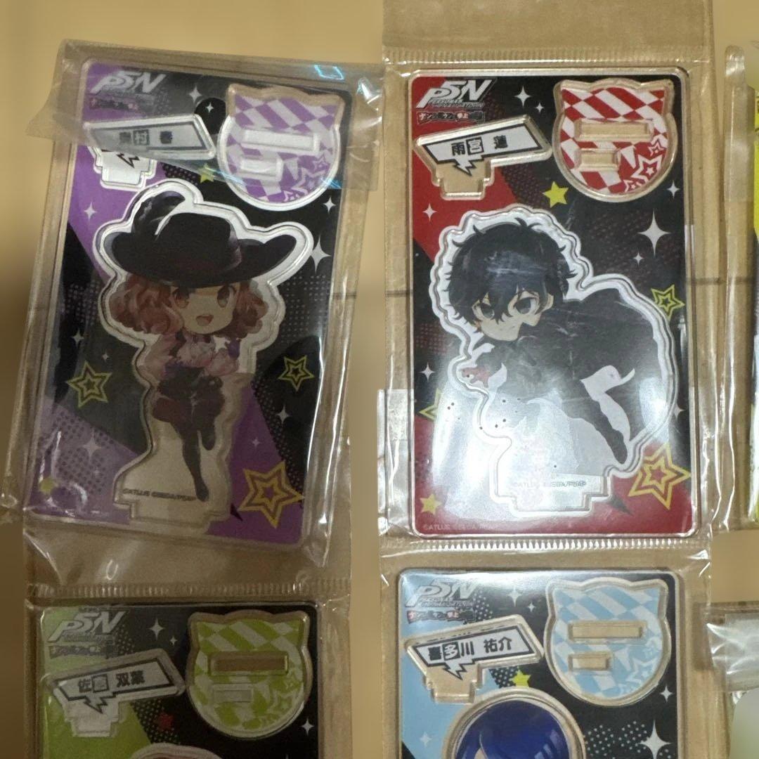 ペルソナ５　ナンジャタウン　アクリルスタンド　全９種　おまけ付　雨宮蓮　明智吾郎