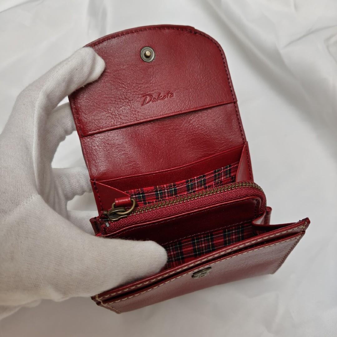 未使用級　ゆべしさん　dakota ２つ折り財布トゥリパーノ　赤