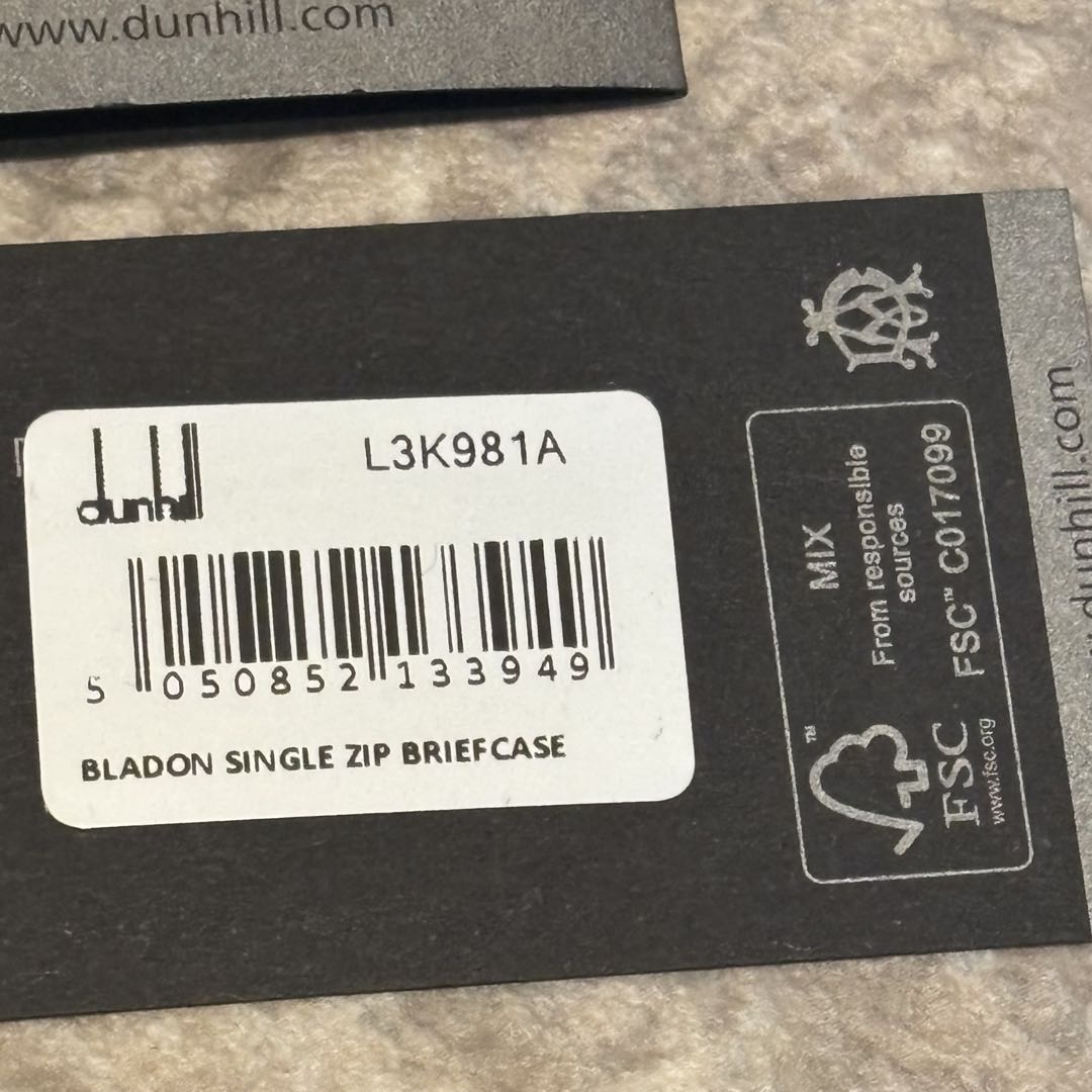 【未使用】ダンヒル dunhillバッグブラドン シングル ジップL3K981A