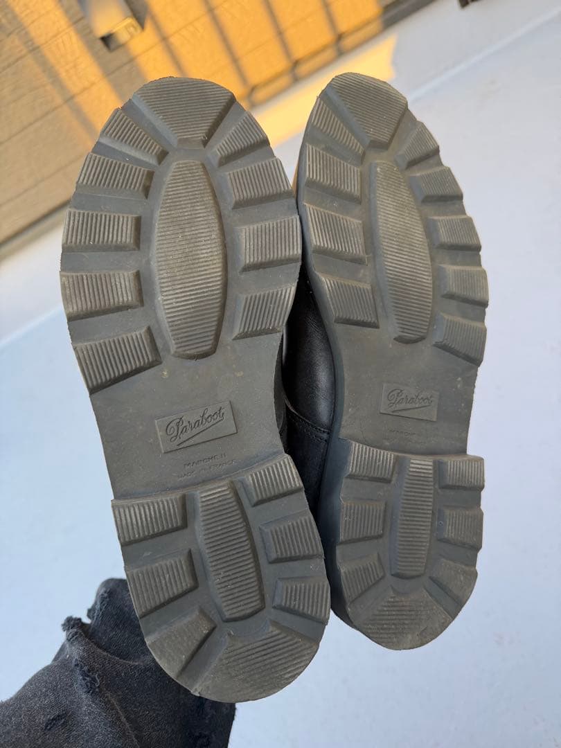 【未使用】 パラブーツ ウィリアム ダブルモンクシューズ UK8 ブラック