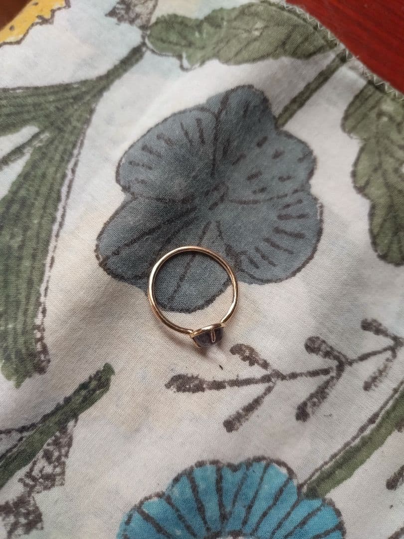 ete　エテ　K10 レインボーフローライト リング