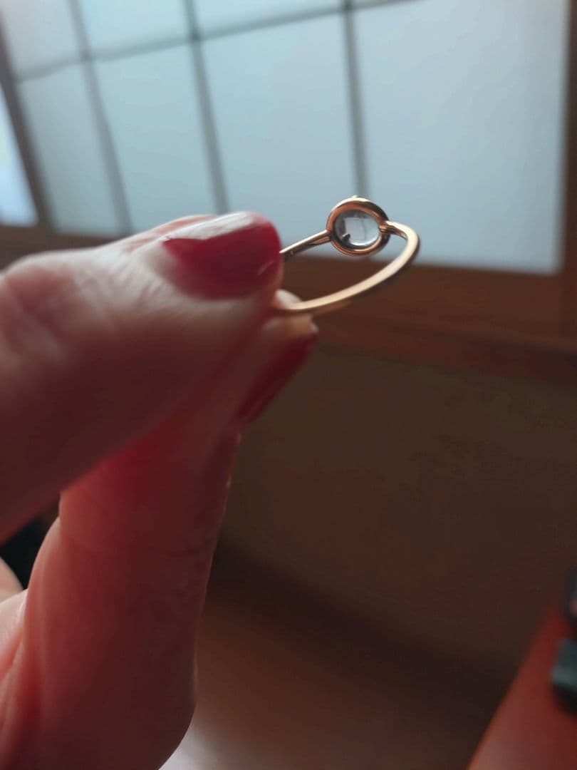 ete　エテ　K10 レインボーフローライト リング