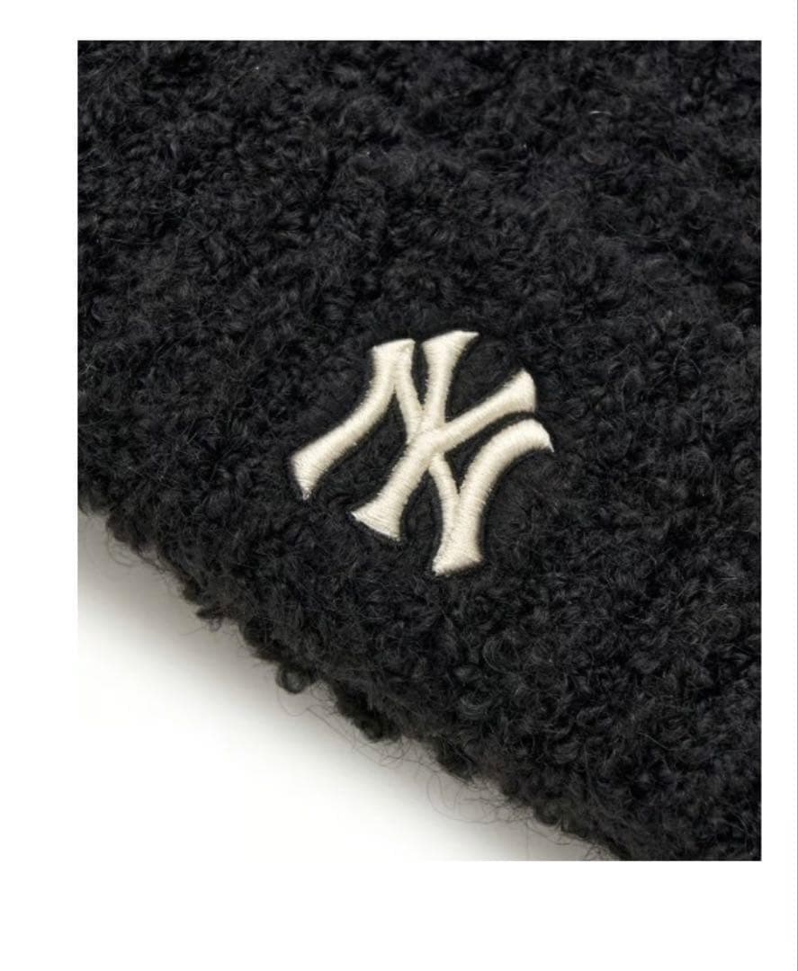 韓国　MLB korea 猫耳　ニット帽　ブラック　オンライン完売品