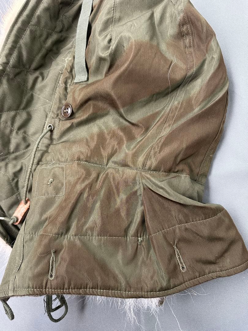 M-51 パーカー用フード　タグ赤　焼け