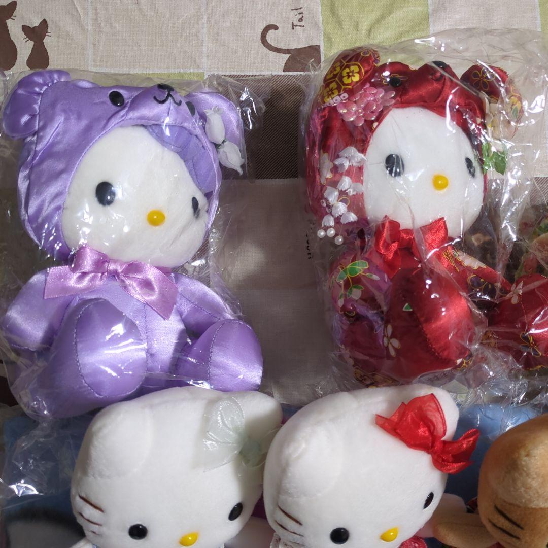 K*e様 ハローキティ　ぬいぐるみ7点　ひざかけ　キティベア物語　日焼けキティ