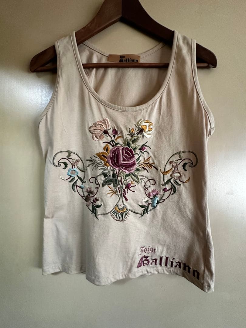 John Galliano ジョン・ガリアーノ 刺繍　タンクトップ
