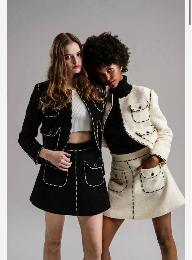 シェリエ sheller ステッチ ツイードキュロット スカート　Mサイズ