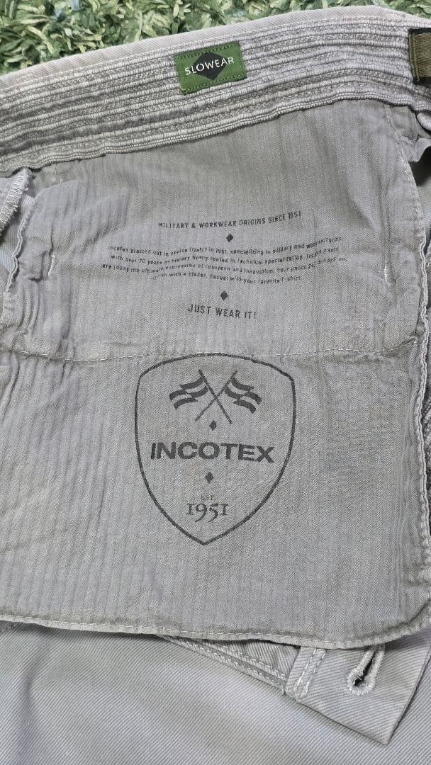 インコテックス　チノパンツ　100型　ライトグレー　秋冬　32サイズ　国内正規品