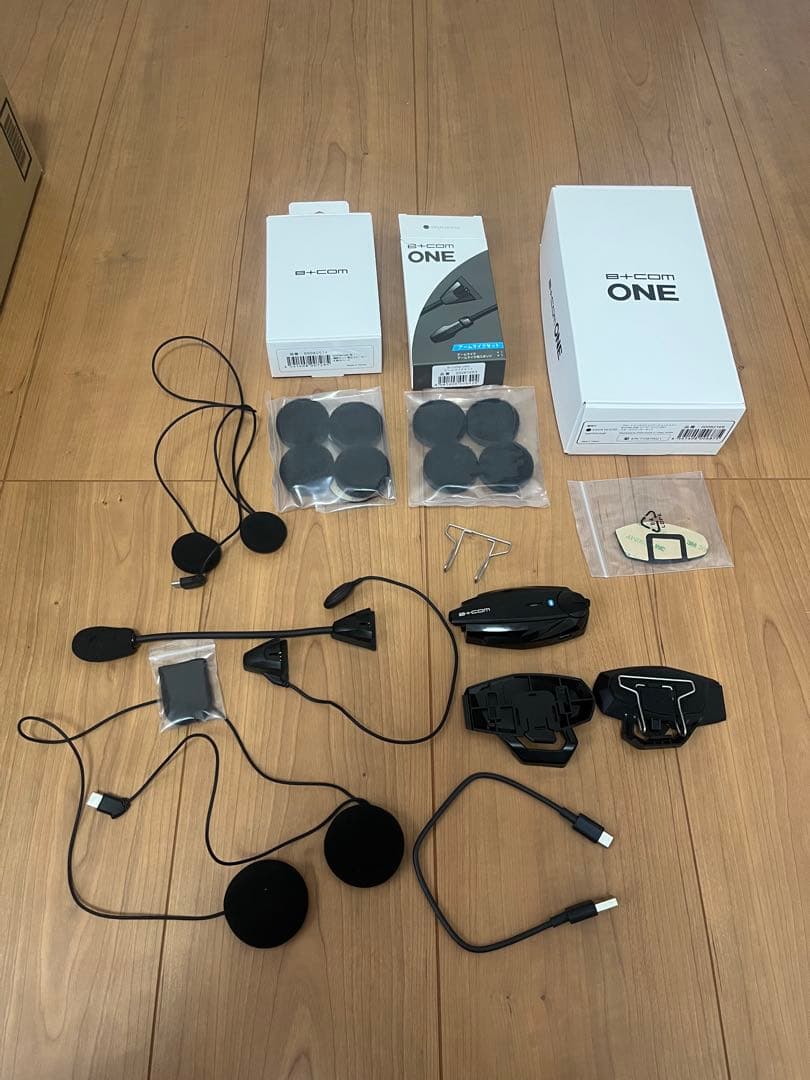 B+COM ONE Bluetoothヘッドセット【増設キット、アームマイク付】