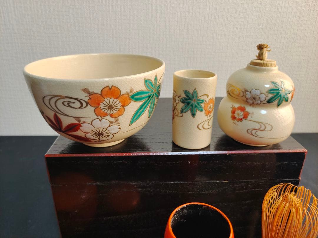 根来塗　利休茶箱　茶箱揃　野点　茶事　茶器　茶道具　セット